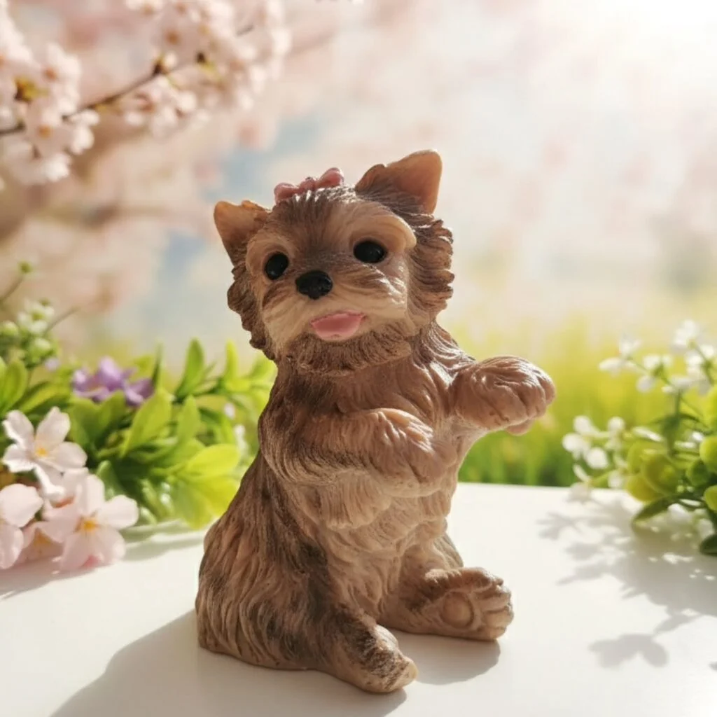 Piccolo cagnolino marrone realizzato artigianalmente in sapone profumato