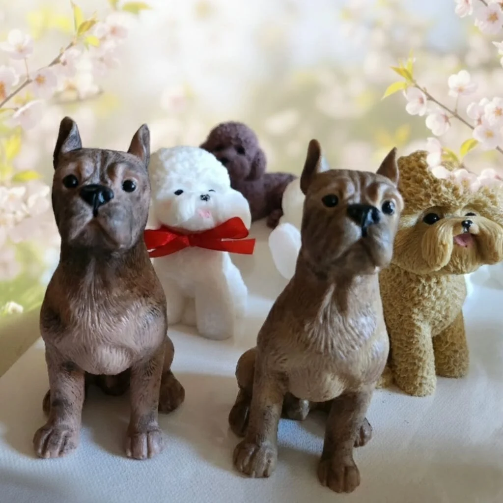 Cani di diverse razze e colori realizzati artigianalmente in sapone profumato