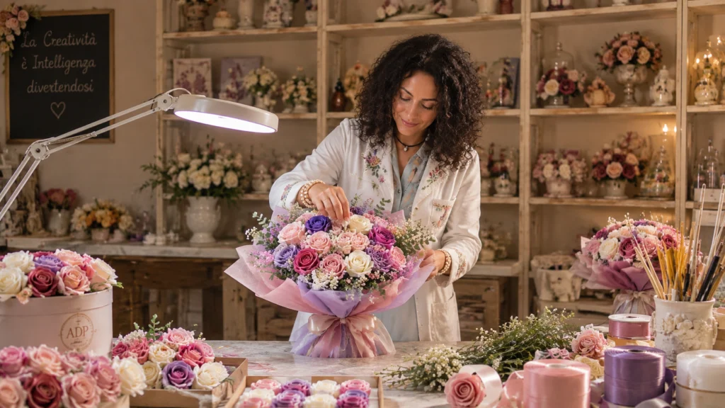 Antonella Di Pilla realizza a mano le creazioni ADP Floreale